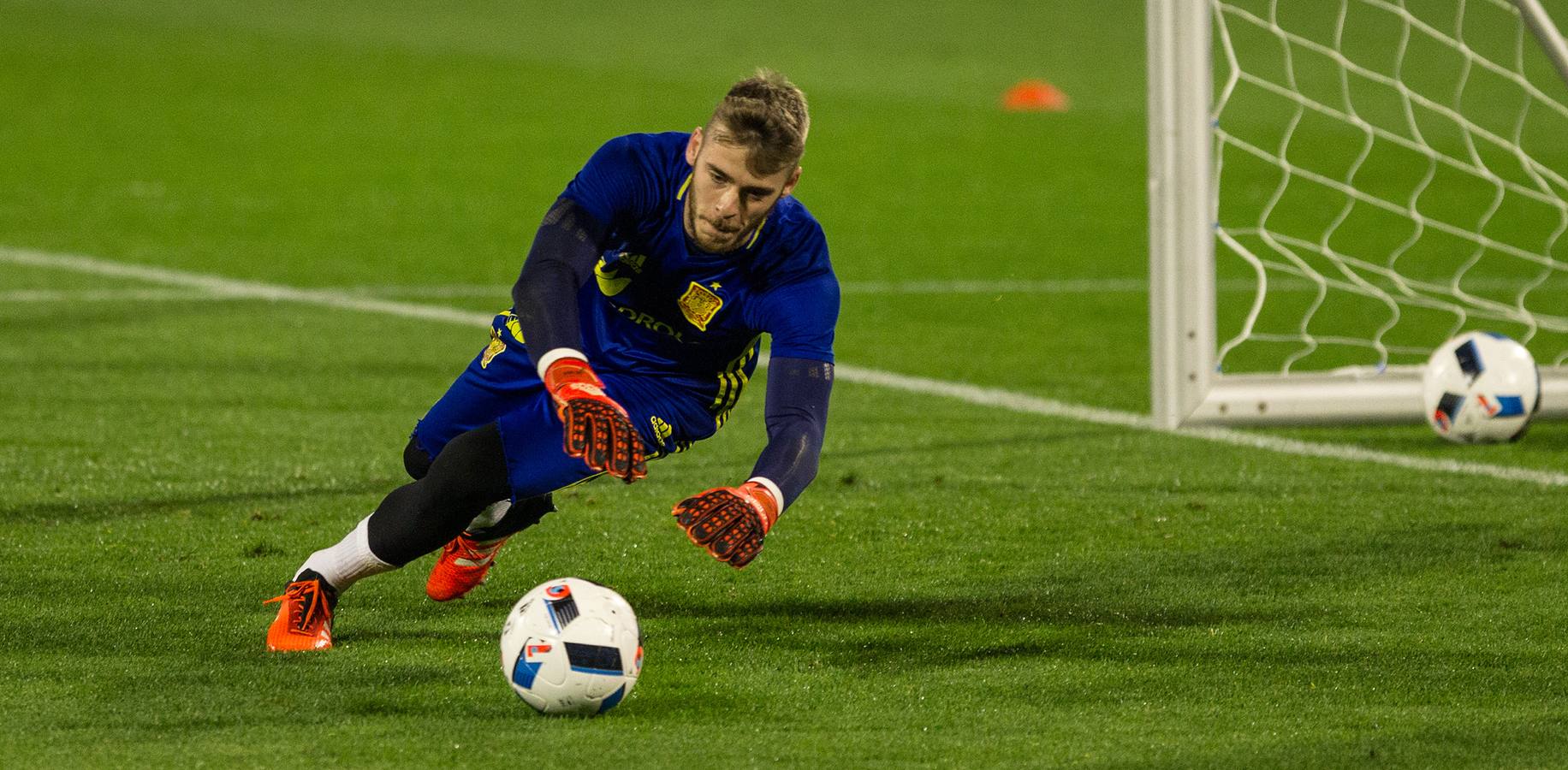 Entrenamiento de la selección española en el Rico Pérez