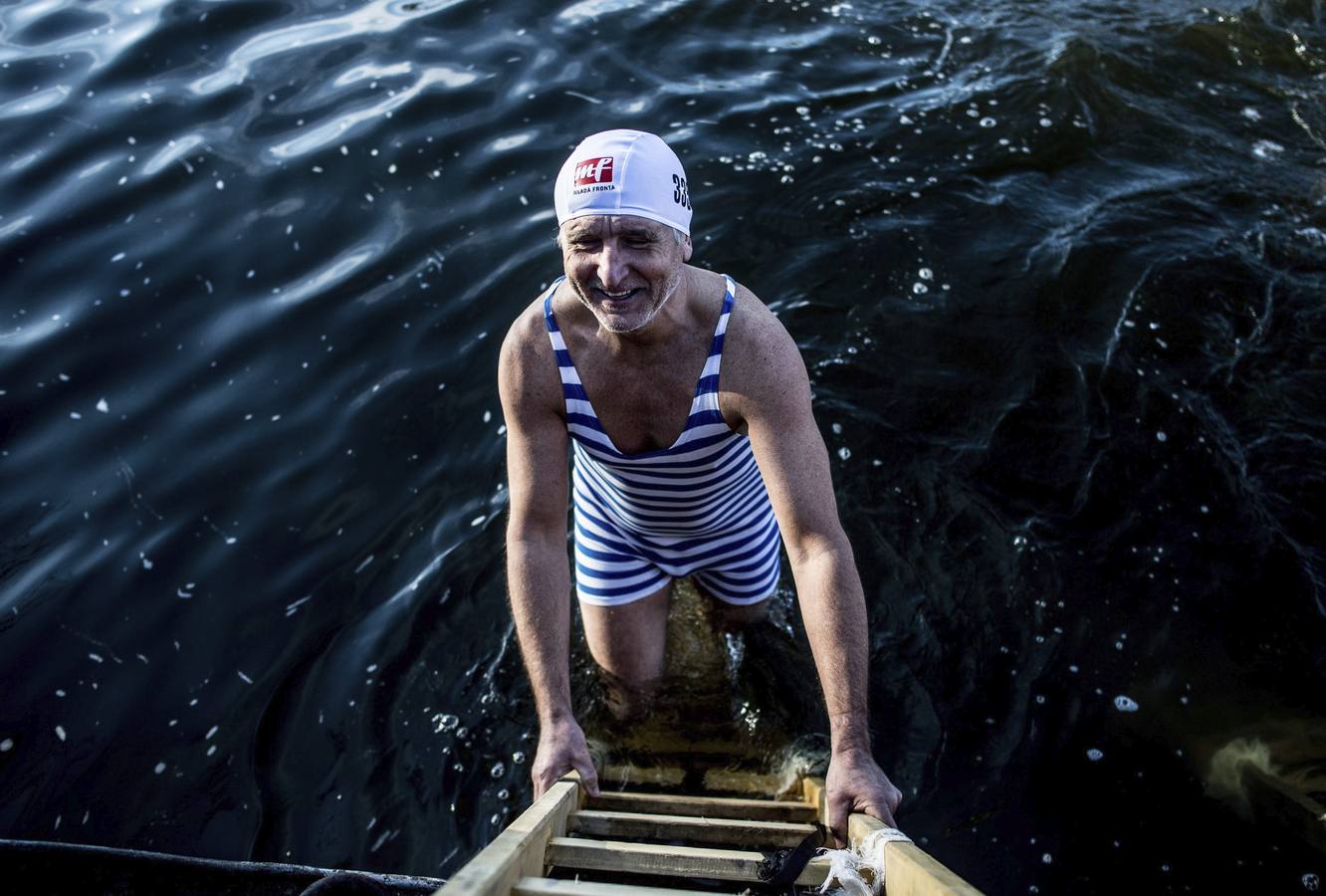 Chapuzón navideño... y helado