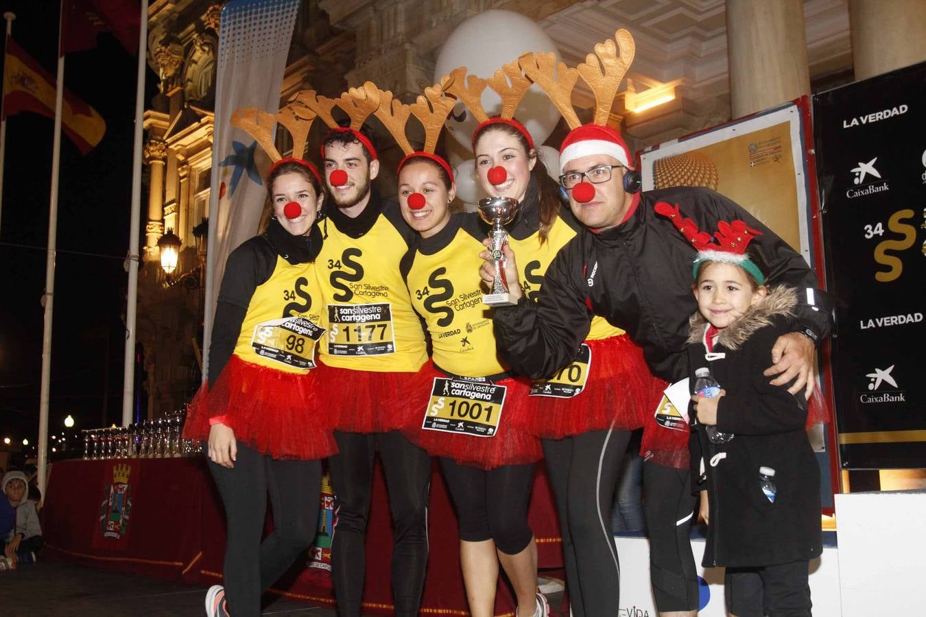 Podium de la San Silvestre de Cartagena 2015