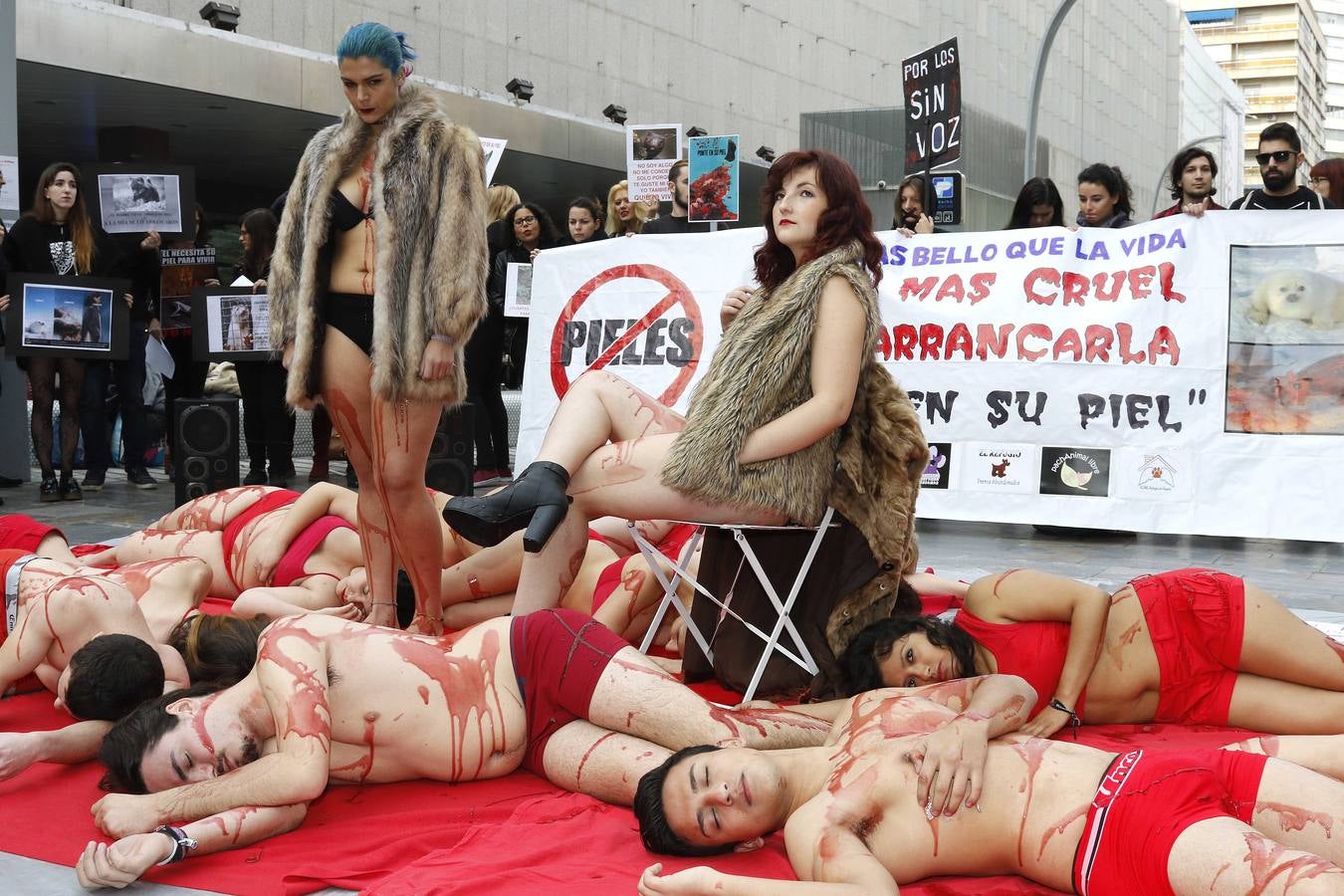 Protesta contra la industria peletera en Murcia