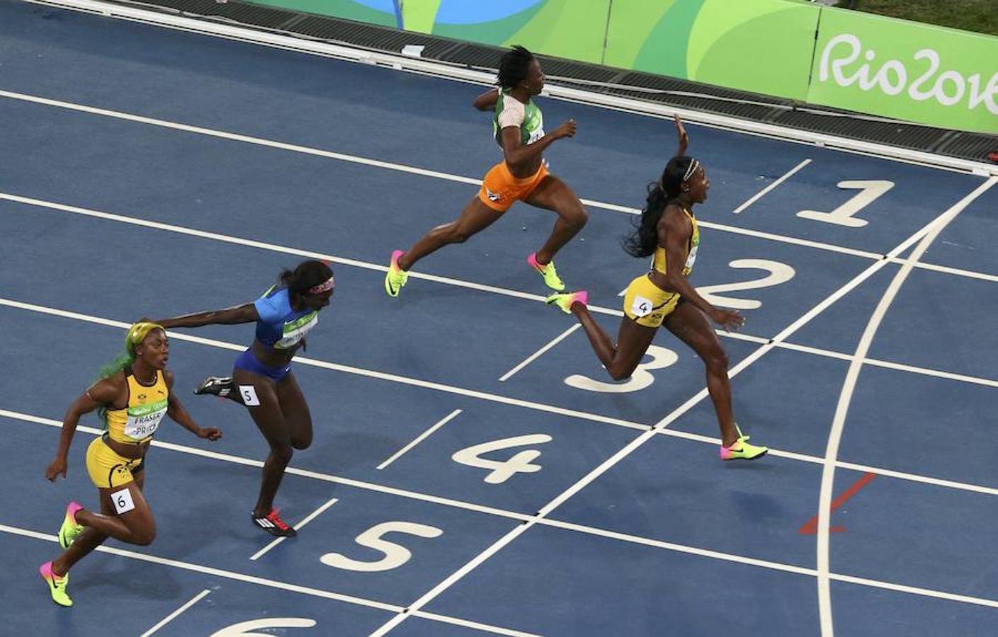 Las mejores imágenes del oro de Elaine Thompson