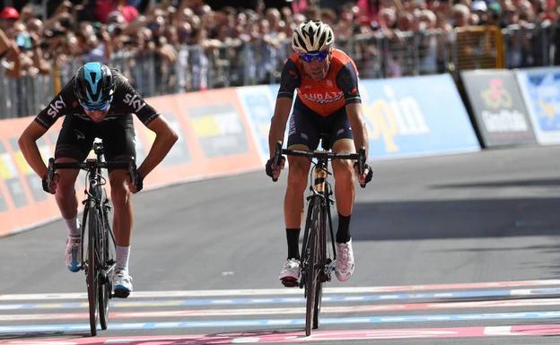 Nibali gana al esprint la etapa reina y se 'aprieta' el Giro