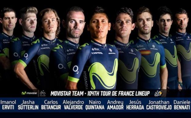 Valverde y Quintana lideran el equipo Movistar para el Tour