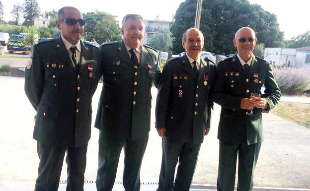 Cuatro guardias civiles de Murcia, condecorados en Francia por una operación internacional contra las drogas