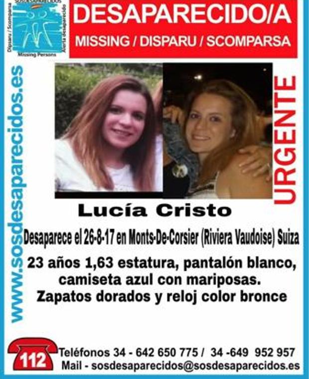 Buscan a una joven alicantina de 23 años desaparecida en Suiza