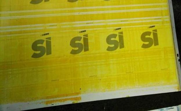 Incautan las planchas para elaborar la publicidad institucional del 1-O