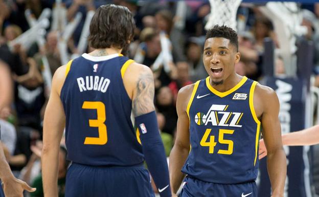 Ricky Rubio y Mitchell deciden el triunfo de Jazz