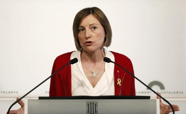 Forcadell prevé ser solo diputada y respeta las declaraciones de los presos