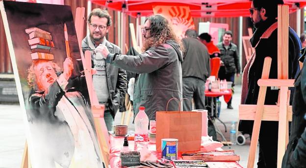 Catorce artistas crean sus obras en Santa Eulalia
