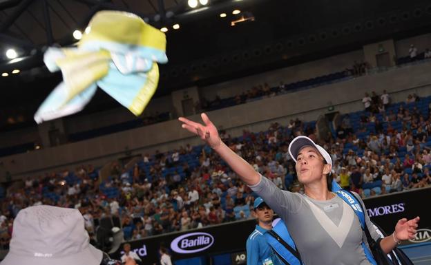 Muguruza: «Me he sentido bien, pero no al cien por cien»