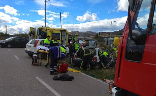 Dos heridos en un accidente de tráfico en Lorca