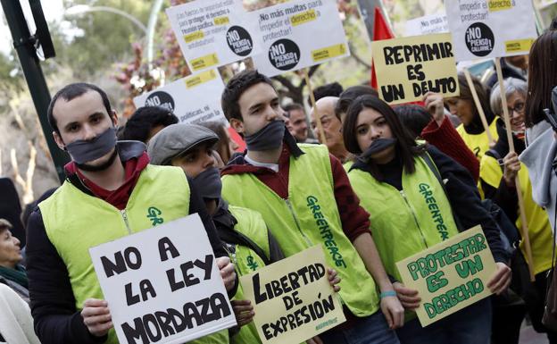Concentración contra la 'ley Mordaza' en Murcia