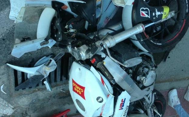 Herido grave un motorista al sufrir un accidente en la carretera de Torreagüera