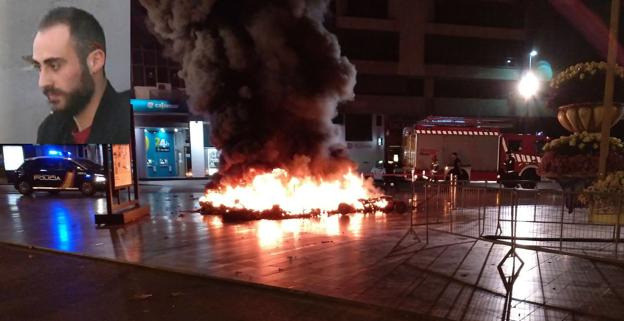 Dejan en libertad sin fianza al joven que metió fuego a la icónica escultura floral de Campillo