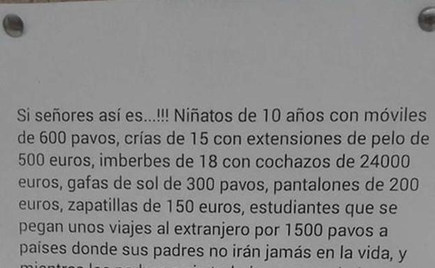 «Esperando en el médico me he encontrado esta reflexión»: el cartel contra los niños malcriados que se ha hecho viral en España