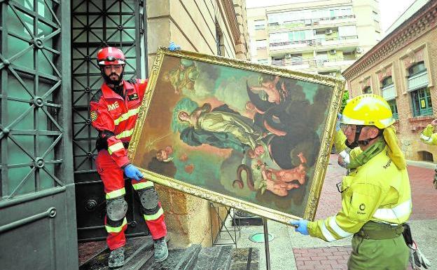 Las obras de arte, también a salvo