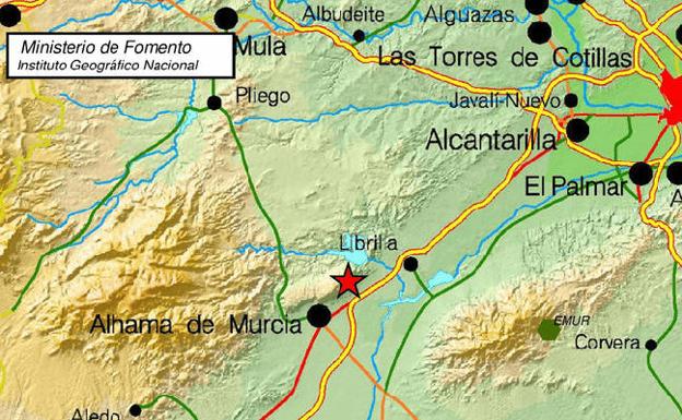 Alhama registra un temblor de 2,4 grados de magnitud