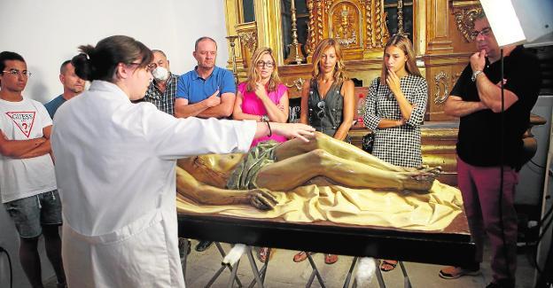 Avanza la restauración del Cristo de la buena muerte