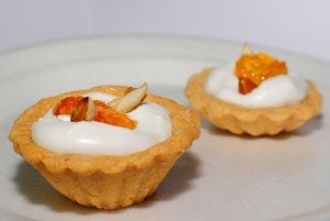 Tartaletas de crema de queso y membrillo