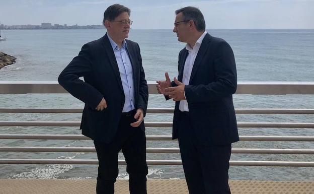 El presidente valenciano y el líder del PSRM creen que el Trasvase es «irrenunciable»