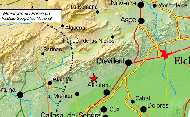 Un terremoto de 4,3 grados en Albatera se deja sentir en gran parte de la Región