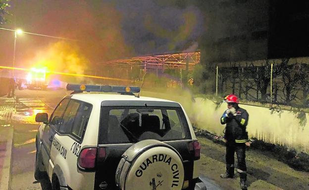 Fuego en un colegio de Sangonera