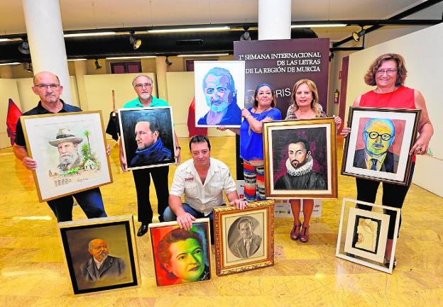 Retratos de autores locales