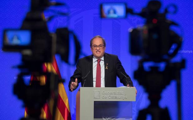 Torra comenzará en un mes el proyecto de una Constitución catalana