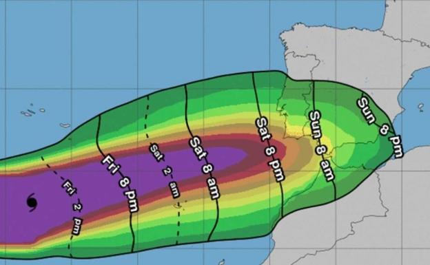 Alerta amarilla mañana en toda la Región por la posible llegada del huracán 'Leslie'