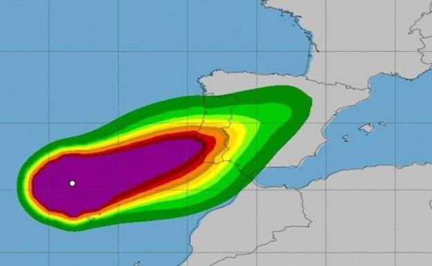 Alerta amarilla por lluvias y viento fuerte ante la posible llegada de la cola del huracán 'Leslie'