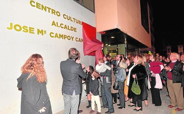 El exalcalde Campoy Camacho ya da nombre al Centro Cultural de la ciudad