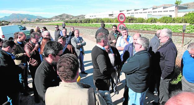 Las cooperativas agrícolas de Lorca se suman a la petición de un paso soterrado en Tercia