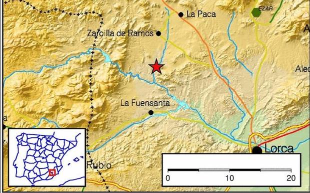 Un seísmo de 1,6 grados de magnitud se hace notar al noroeste de Lorca