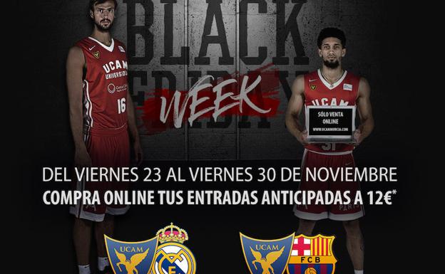 El UCAM CB lanza una promoción para ver los partidos ante el Madrid y el Barça por 12 euros