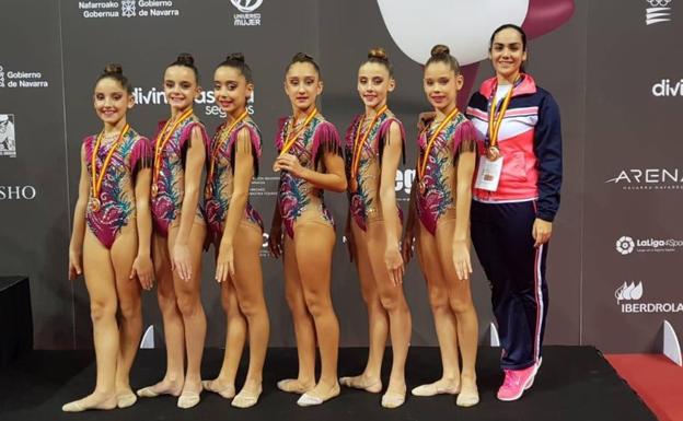 Bronce para el conjunto infantil del club Cronos de Murcia de gimnasia rítmica