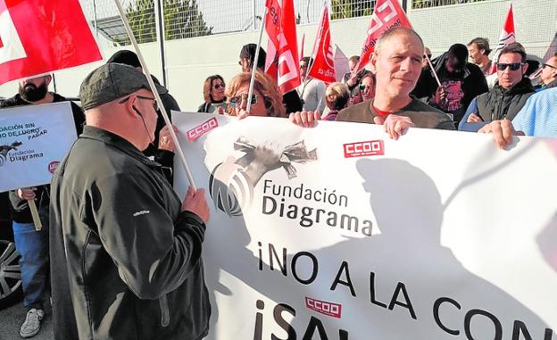 Protesta laboral en Diagrama