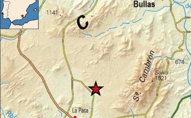 Un terremoto de 2,3 grados de magnitud vuelve a sacudir Bullas