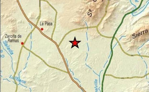 Registrados 5 pequeños terremotos en el entorno de la pedanía de La Paca