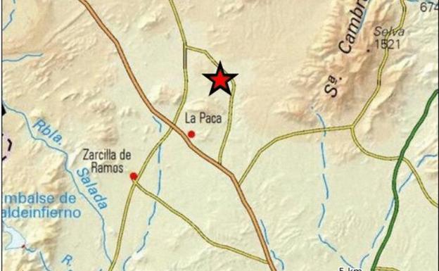 Dos seísmos sacuden la pedanía lorquina de La Paca