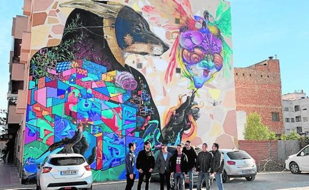 Un grafiti de 120 metros cuadrados será el cartel del Carnaval del Cabezo