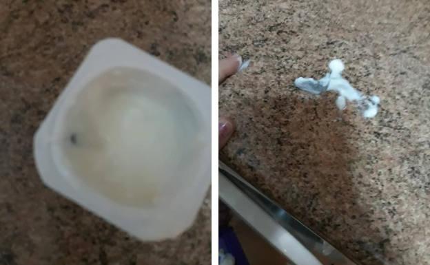 Una madre se indigna al ver lo que había en el yogur de su hija