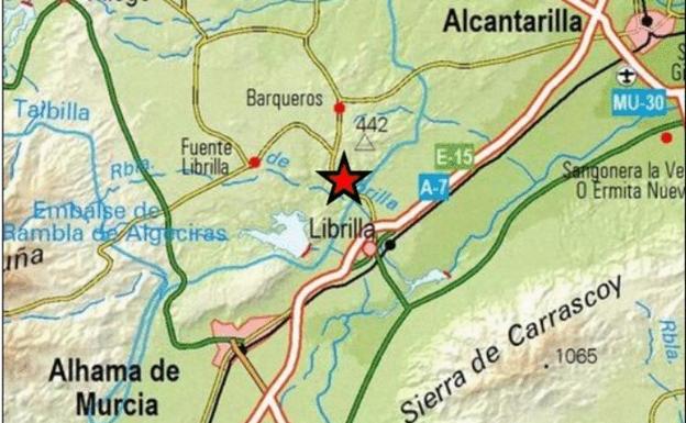 Un seísmo de magnitud 2 se deja sentir en Librilla