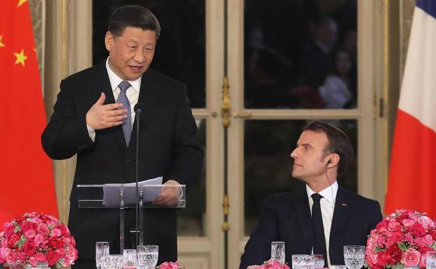 Macron desenrolla la alfombra roja para recibir con honores a Xi Jinping