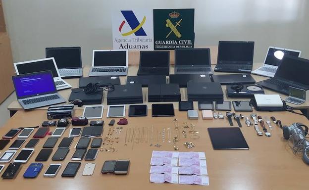 Recuperan en Melilla el botín de 14 robos perpetrados en la Región, Alicante y Albacete