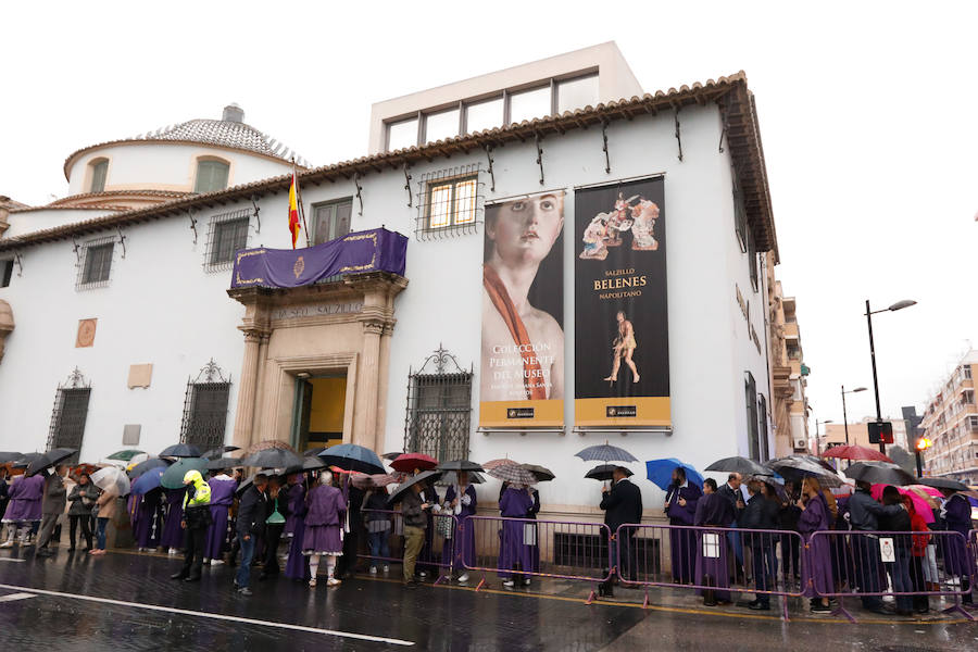 La procesión de La Mañana de Salzillo de Murcia, suspendida por la lluvia