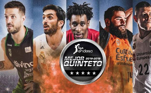 Laprovittola, Campazzo, Okoye, Dubljevic y Tavares, mejor quinteto de la temporada