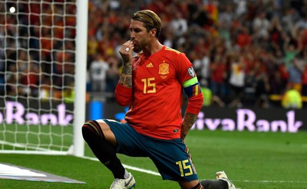 Sergio Ramos iguala los goles de Zarra con la selección