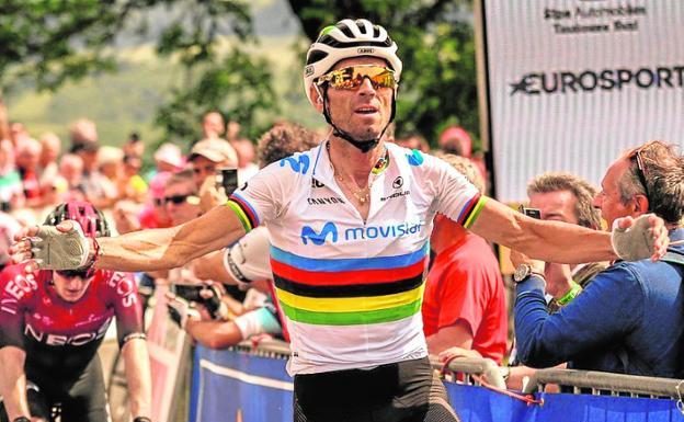 Valverde vuelve con victoria, tras su caída, en la Ruta de Occitania