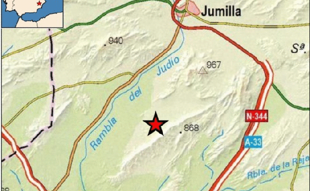 Un temblor de 2 grados se deja sentir en Jumilla