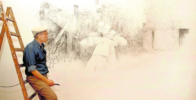 Pedro Cano borrará mañana su obra efímera